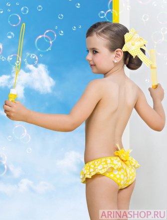 Плавки пляжные для девочек и ободок серия Bubble baby