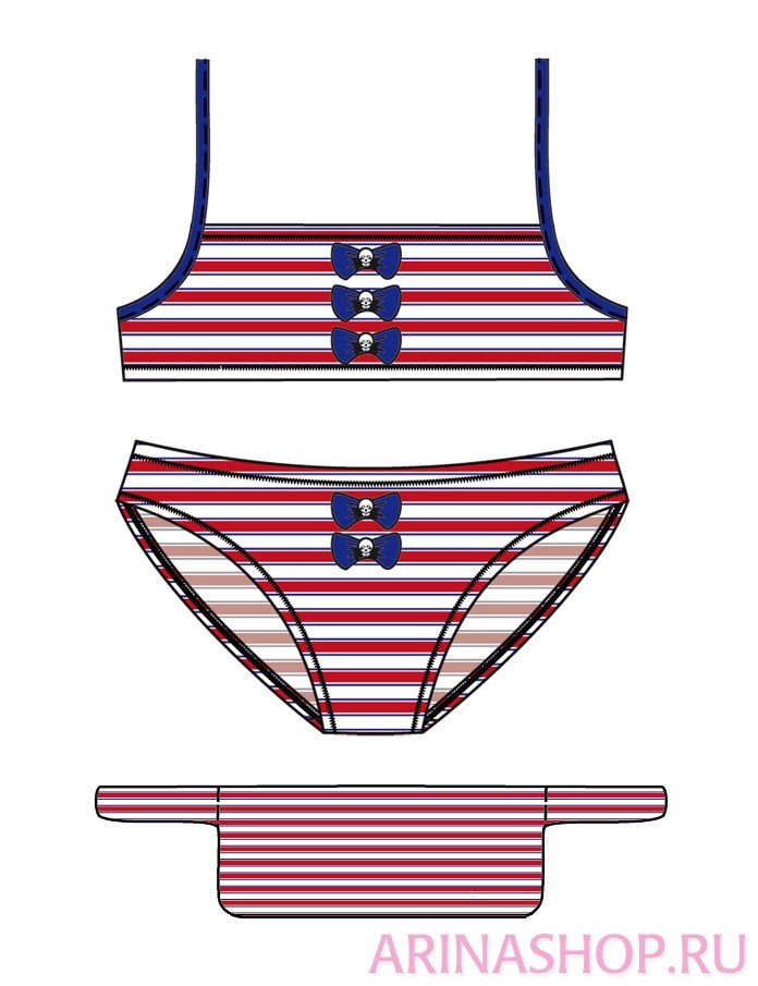 Купить Купальник-трикини и юбка-парео за 0 руб. | интернет-магазин ...