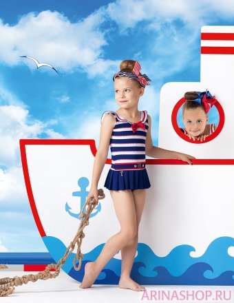 Купальник слитный для девочек Roxy серия Regatta’s star
