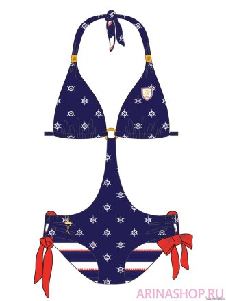 Двусторонний купальник (трикини) для девочек Roberta серия Regatta’s star