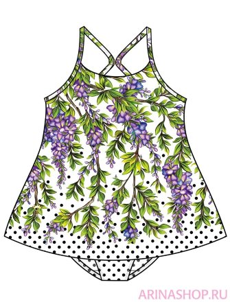 Слитный купальник - платье для девочек GS 021705AF Winona