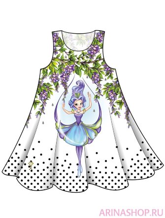 Платье пляжное для девочек GQ 021707AF White Fairy