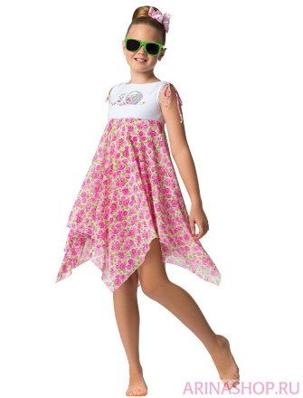 Пляжное платье для девочек серия Pink Rose